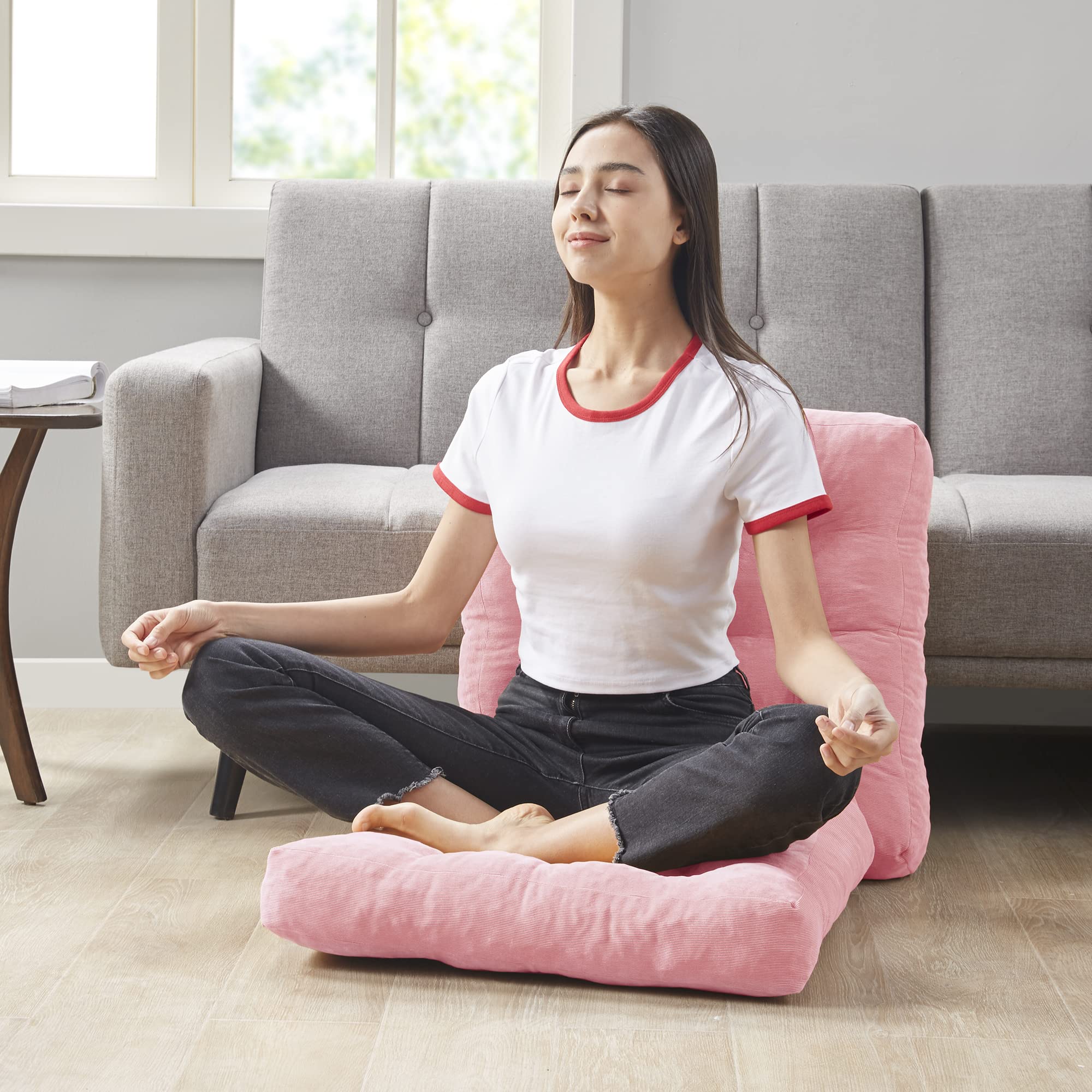 Amazon.com: Pink Floor Pillow Set of 2 – Stylish Corduroy
